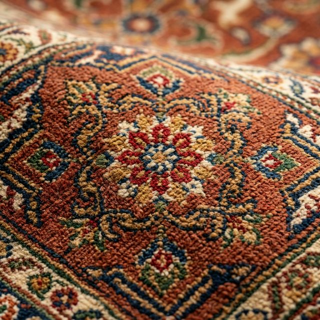 Hand-knotted wool texture